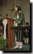 My sister gives her Saludatorian speech during graduation.