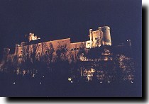 Castle on the cliff -- side view