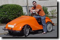 Pedal-powered park car.