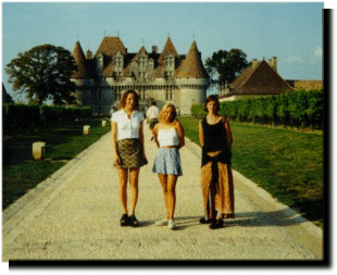 French castle, front view.