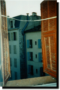 A view of a back street from my hotel window.