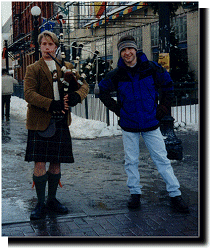 Bagpipe player in Ottawa's Market area.