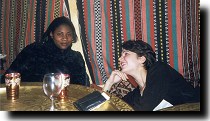 Girls in the Moroccan restaurant