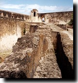 Rock walls inside Fort Jesus