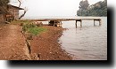 Pier extending into the lake