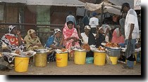 Small roadside market in Mombasa