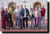 At the top of the Golden Temple.