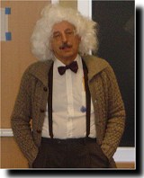 Professor Shatz as Einstein.