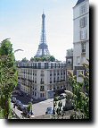 Eiffel Tower and a building.