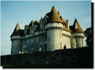 French castle, back view.