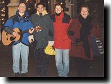 Christmas caroling at Leicester Square