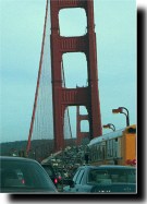 Golden Gate Bridge traffic.